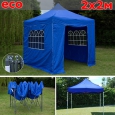  Быстросборный шатер автомат ECO 2 х 2 м, синий